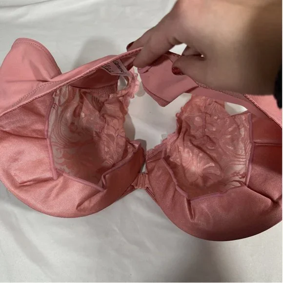 NEW $57 Glamorise [‎ 44F US ] WonderWire Front-Closure Bra in Apricot Pink